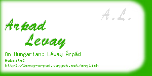 arpad levay business card