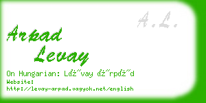 arpad levay business card